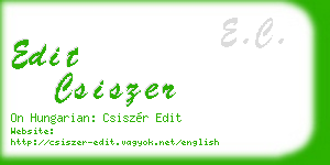 edit csiszer business card